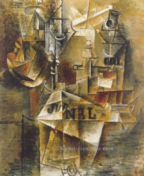  geb - Stillleben au Zeitschrift 1912 kubist Pablo Picasso